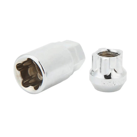 Upgrade Your Tesla With Heavy Duty Stainless Steel Wheel Bolts And Nut Kit Featuring Bright Zinc Finish For Secure Fit On Model 3 Y S X Vehicles That Look Sick And Hold Your Rims Tight Like Boss No Messy Drilling Needed. chrome wheel lock nuts