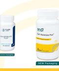 Image of two bottles of Cal-Assimilate Plus, with current and new packaging, containing 150 capsules for bone support.
