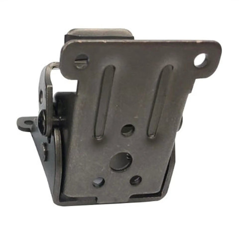 Four Piece Foldable Support Frame With Self Lock Hinges for folding tables in durable steel build, close up view.