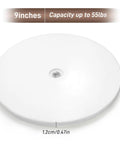 9 Inch White Acrylic Lazy Susan Turntable With Ball Bearing Rotation Holds Up To 55 Lb Spices, Cake Stand