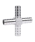 Stainless Steel Hose Barb Connectors For Home Brewing 304 Grade Tail Fittings 6mm 8mm 10mm 12mm T Y L Type 2 Way 3 Way Pipe Fittings Pagoda Tail Barb Connector For Beer Brewing, T-type 304 stainless steel hose barb connector