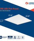 4 Pack 2X4 Ft LED Flat Panel Ceiling Light With 9 Configurations, Satin White Lens, energy-efficient for offices.