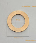 Brass saw blade bushing washer, outer diameter 1 in, inner 5/8 in, thickness 1.5 mm