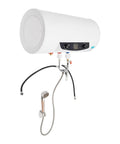 Heavy Duty 50L Horizontal Electric Water Heater With Digital Temperature Control And 110V US Plug Stainless Steel Inner Tank, wall-mounted with digital display.