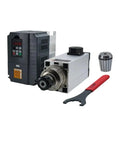 Badass 6KW Spindle Motor Kit Paired With 7.5KW VFD Inverter For CNC Router Jobs, ER32 collet and wrench included