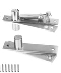 360 Degree Rotation Heavy Duty Pivot Hinge Stainless Steel Concealed Door Hinges with screws, 2-pack