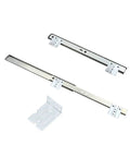 Heavy Duty Ball Bearing Drawer Slides 2Pc Full Extension Side Mount Cabinet Runners silver finish with mounting brackets visible.
