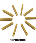 Front view of GBJ MGMN200-G tin-coated carbide grooving inserts, 2 mm wide, 10 pcs