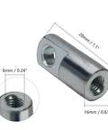 Air Cylinder Rod Clevis End Connector 28mm Length With M6x1 Female Thread For Pneumatic Systems Durable Iron Y Connector shown with 16mm bore