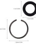 Beaty Heavy Duty 1/2 Inch Impact Wrench Retaining Rings Kit with Durable O-Ring showing iron retention clips and rubber O-ring sizes.