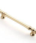 10 Pack 5 Inch Brushed Brass Cabinet Handles 128mm Gold Kitchen Cabinet Pulls for Cupboards and Drawers Hardware with Smooth Finish
