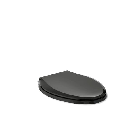 ReadyLatch Elongated Toilet Seat With Slow Close Quiet Lid, Contoured Grip Tight Bumpers, Above Bowl Installation Hardware, Easy Removal.