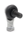 Heavy Hitter M10 To M18 90 Degree Rod End Bearing Male Steel Ball Joint Connector Right Hand Thread close-up view of connector