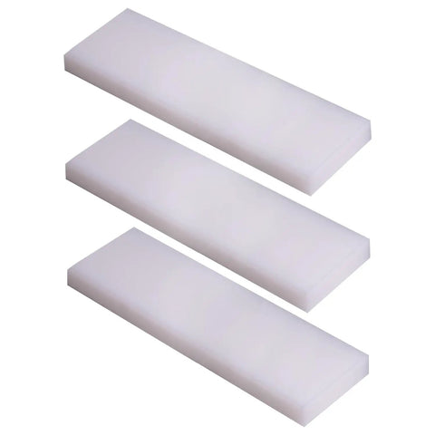 Three white HDPE Plastic Sheets One Half Inch Thick Four By Eight High Density Polyethylene Sheet White For DIY Projects displayed in a stack.