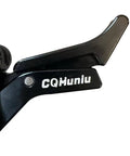 Close-up of black scissor handle from Dual Composite Scissor Wheel Lock Set For Wheelchairs, DIY install, braking system component.