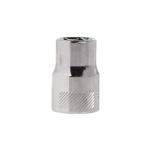 Shallow Metric Socket Three Eighths Inch Drive Ten Millimeter Six Point With Chrome Finish Corrosion Resistant High Torque