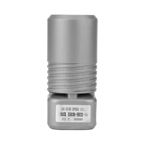 Heavy Duty ISO30 Balance Collet Chuck Made From Stainless Steel For CNC Milling And Lathe Tools Reaching 30000 RPM with a side view showing its structure.
