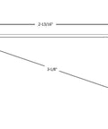 Technical diagram of Under Cabinet Light Diffuser Cover Replacement for 24 Inch L Shaped White Ribbed Acrylic, showing dimensions.