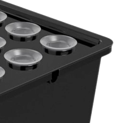 Close-up of Hydroponic Growing Box For Home And Small Farm Soilless Cultivation System with 15 Pod Kit ABS Construction.