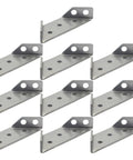 Trapezoid Angle Brackets Set Stainless Steel Heavy Duty Corner Braces For Shelves And Cabinets Anti Rust Fasteners shown in grid layout
