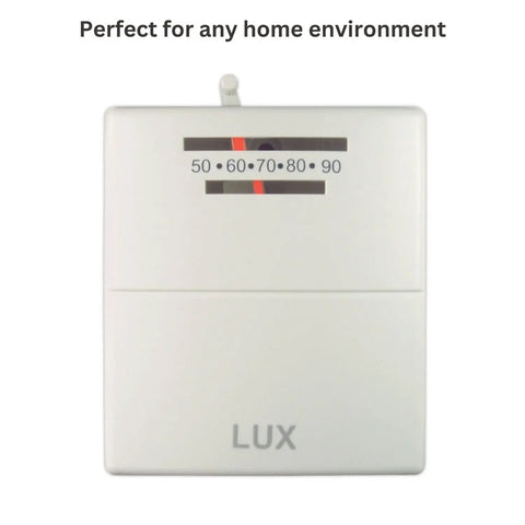 Heating Only Mechanical Thermostat With Easy Dial Control Non Programmable Mercury Free Sensor No Frills Budget Friendly Replacement For Home Furnaces And Baseboard Heaters Simple Install, square with temperature dial display.