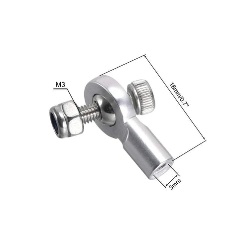 4 Pack M3 18mm Rod End Ball Joint Tie Rod End Adapters For RC Crawler Boat Plane Helicopter Builds 2mm Ball Head Hole M3 Thread