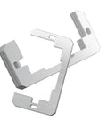 Galvanized Metal Outlet Spacers 2 Pack Flush Fit Device Leveling Plates, steel extenders for fixing loose electrical boxes.