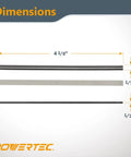 Top Shelf Carbide Handheld Planer Blades 4-3/8 Inch dimensions including widths of 1/5 inch and 1/20 inch displayed.