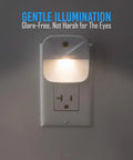 No Fuss Wall Plug In LED Night Light With Dusk To Dawn Sensor Auto On Off For Hallways Kitchen Bathroom And Bedroom 6 Pack