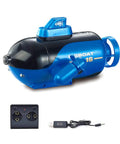 Blue Mini RC Submarine Toy With 4 Channel Remote Control For Forward Dive Backward Surfacing Left Turn Right Turn Yellow Durable Plastic
