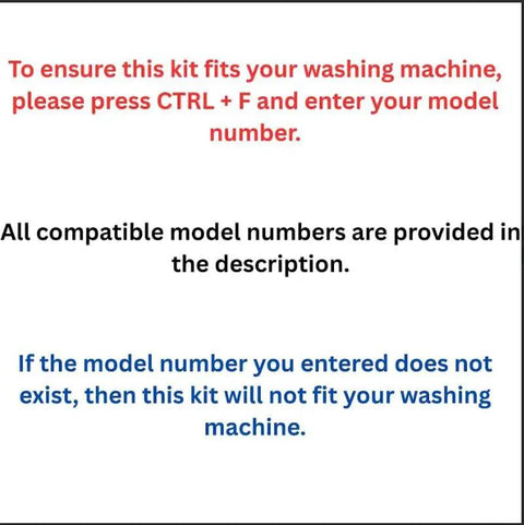 Important instructions for using the Front Load Washer Tub Bearing And Shaft Replacement Kit With Seal Nuts Spacers Grease And Adhesive 10 Piece DIY Appliance Fix Pack.