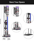 Vacuum Stand For Dyson V15 V11 V10 V8 V7 V6 Handheld Cordless Vacuums With Wheels Heavy Duty Metal Storage Bracket Holder