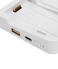 Close-up view of the 60W Fast Dual Drone Battery Charger For Flip Drone, showing USB ports and LED indicator, white