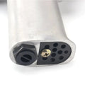 Pro Hustle 1/2 Inch Square Drive Air Impact Wrench base showing secure rubber socket ring and air inlet details.