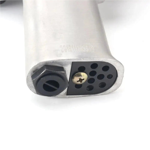 Pro Hustle 1/2 Inch Square Drive Air Impact Wrench base showing secure rubber socket ring and air inlet details.