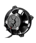 Spal 4 Inch Low Profile Paddle Blade Puller Cooling Fan For Engines, compact steel design, efficient airflow, ideal for tight engine bays.