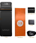 Plug And Chug Android 13 Handheld POS System With Integrated 58mm Thermal Printer, charger, user manual, and USB cable set.