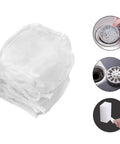 Disposable Kitchen Sink Strainer Mesh Bags 200 Pack Universal Fit for All Drain Strainers Catch Food Waste and Leftovers Easy Cleanup