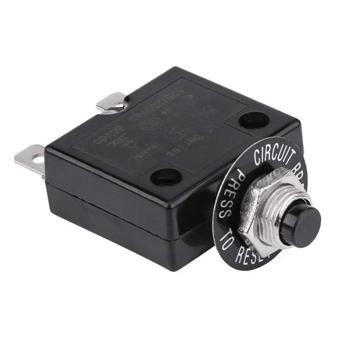 15A Manual Reset Thermal Circuit Breaker For Home And DIY Projects, Auto Overload Protection At 125-250V AC And 50V DC, Push Button Reset