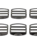 Ten Pack Heavy Duty Gunmetal Zinc Alloy Ladder Lock Sliders For Adjustable Webbing Straps With Durable Quick Release Buckles