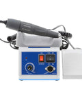 Heavy Duty 35K RPM Micromotor Bench Grinder With Foot Switch Variable Speed Rotary Tool showing control panel and handpiece for precision work.