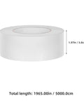 Super Smooth Removable Double Sided Tape 5Cm X 164Ft Transparent Pet Roll showing clear roll with 5cm width for easy peel use.