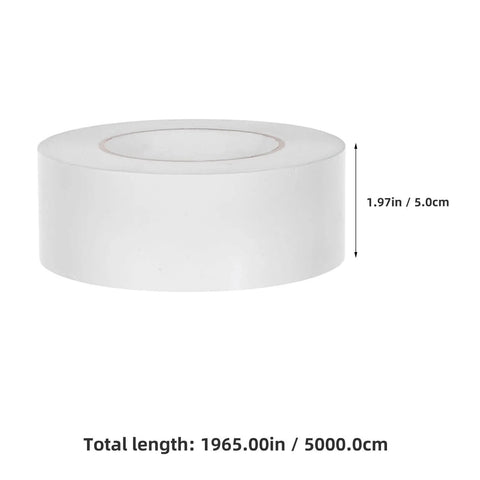 Super Smooth Removable Double Sided Tape 5Cm X 164Ft Transparent Pet Roll showing clear roll with 5cm width for easy peel use.