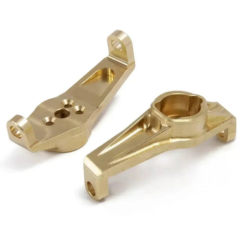 Heavy Duty Brass Front Hub Carriers For Trx4 1 10 Scale RC Trucks With Adjustable Mounts detailed view of hub carriers.