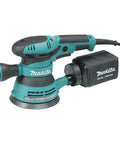 5 Inch Random Orbit Sander With 3 Amp Motor And Variable Speed Dial 4,000 To 12,000 OPM, rubberized palm grip, dust port