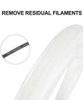 Close-up of Cleaning Filament 1.75mm For 3D Printers, 100g Spool, showing natural color and text 'Remove Residual Filaments'