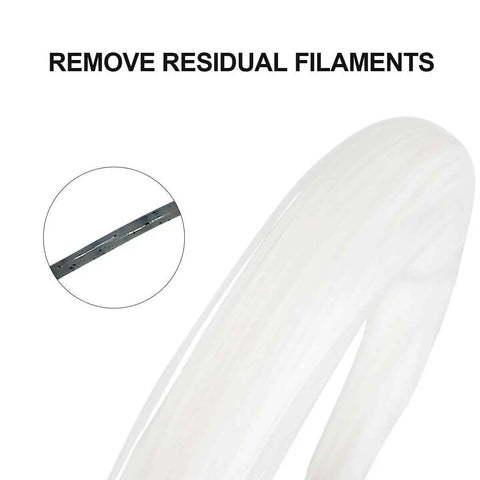 Close-up of Cleaning Filament 1.75mm For 3D Printers, 100g Spool, showing natural color and text 'Remove Residual Filaments'