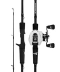 Crixus Fishing Rod And Reel Combo For Spinning And Baitcasting, Go-To High-Performance IM6 Graphite Two Piece Blanks, Zirconium Oxide Rings