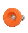 4 Pack Heavy Duty Leveling Screw Legs With PVC Cushions For Shelves Desks Office Furniture And Heavy Gear Carbon Steel Poles Adjustable Height Wobble Proof Reduces Vibration And Floor Scuffing Sturdy As Nails, orange PVC cushion