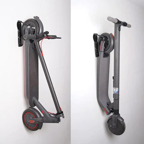 Heavy Duty Electric Scooter Wall Mount Rack With Bulletproof Vertical Hook Holder For Garage Or Shed Storage Space Saver, scooter mounted vertically